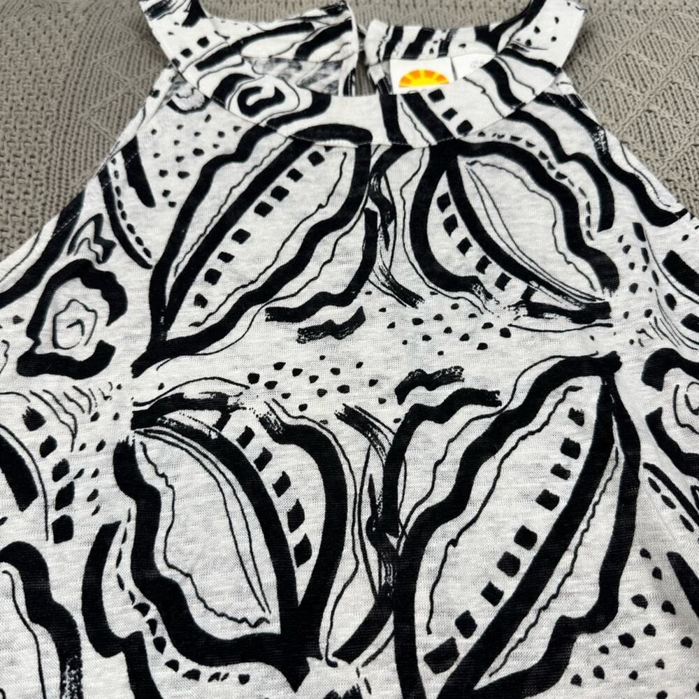 C&C California Women’s Linen Abstract Black and White Women's Top ~ M - Picture 2 of 12